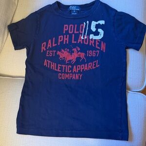 Polo by Ralph Lauren Kids Blue and Red Graphic Tee